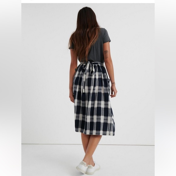 Lucky Brand Gigi Apron plaid wrap skirt - Picture 5 of 5